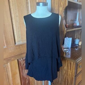 iRelax Dillard exclusive black sleeveless sleep shirt loungewear